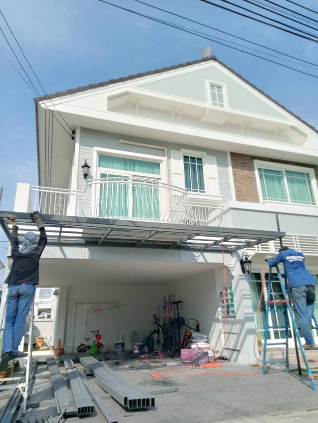 รับเหมา ต่อเติม โครงหลังคากันสาดห้องครัวเทพื้นปูกระเบื้อง Line dddesign23 รูปที่ 8