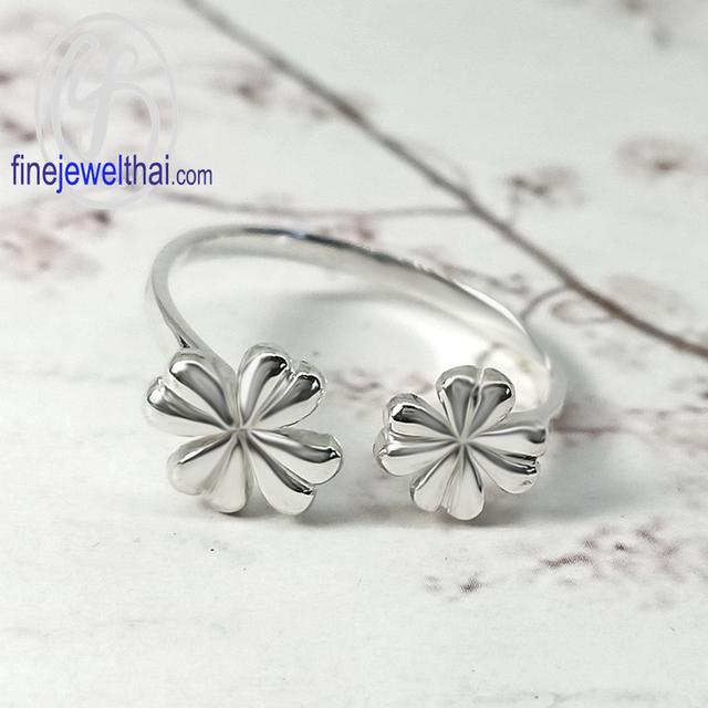 Finejewelthai แหวนใบโคลเวอร์-แหวนเกลี้ยง-แหวนเงินแท้925-R143900 รูปที่ 3