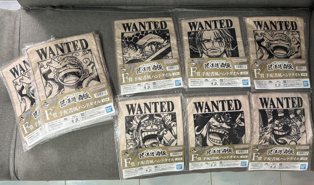 ยกเซต! ผ้าขนหนูวันพีซ Ichiban Kuji One Piece F Prize ลายใบประกาศจับ (ครบ 6 แบบ) มือ 1 ไม่แกะ รูปที่ 8