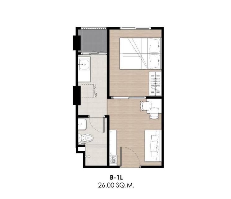 ขายดาวน์ เสนาคิทท์ สำโรง อินเตอร์เชนจ์ คอนโดใกล้ BTS สำโรง 26ตรม. 3