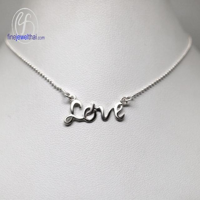 Finejewelthai สร้อยคอพร้อมจี้LOVE เงินแท้925 - L3072 รูปที่ 2