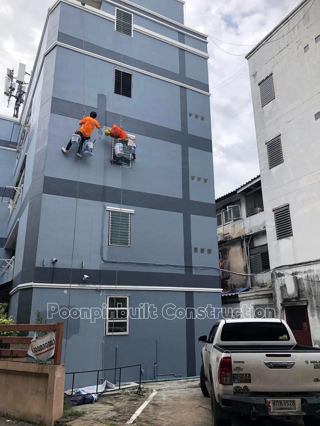 บริการทาสีโรยตัว อาคาร บ้านเก่า งานพ่นสีหลังคา งานกันซึม ราคาประหยัด 1