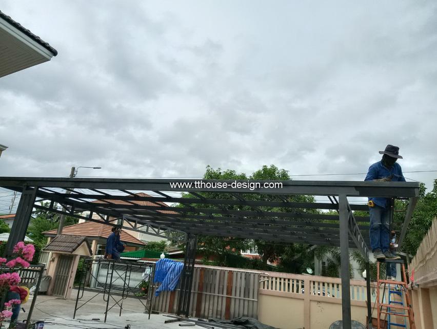 รับเหมาต่อเติม โครงหลังคา กันสาด ห้องครัวเทพื้นปูกระเบื้อง ID Line : dddesign23 18