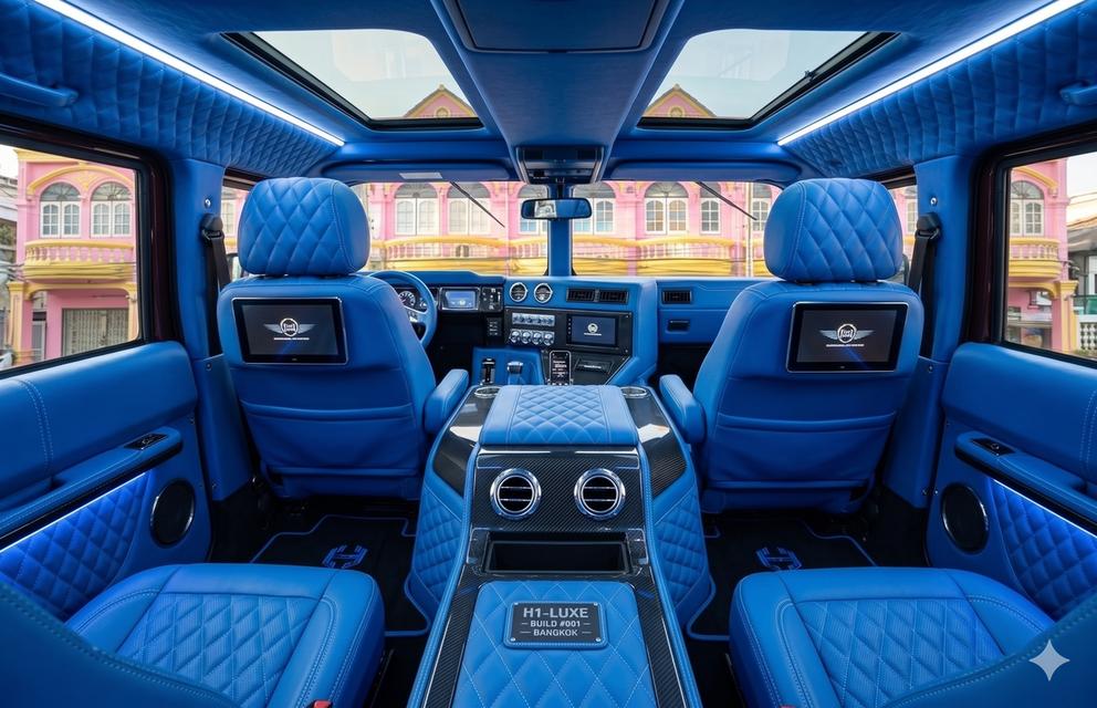 Hummer H1 รถสภาพดี ตกแต่งรอบคันทั้งภายในและภายนอก รูปที่ 2