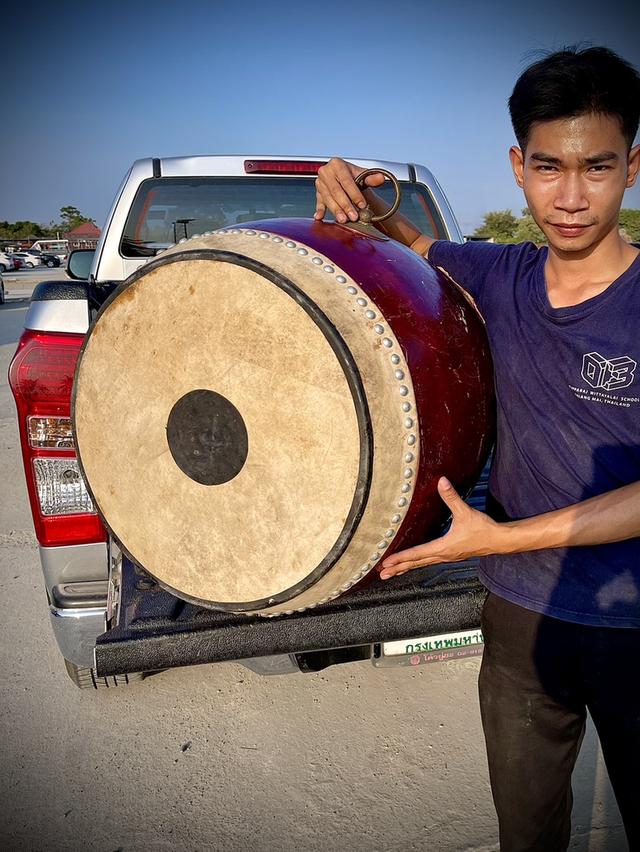 กลองทัดใบใหญ่ หน้ากว้าง18นิ้ว เดี่ยว1ใบ กลองทัดเก่า