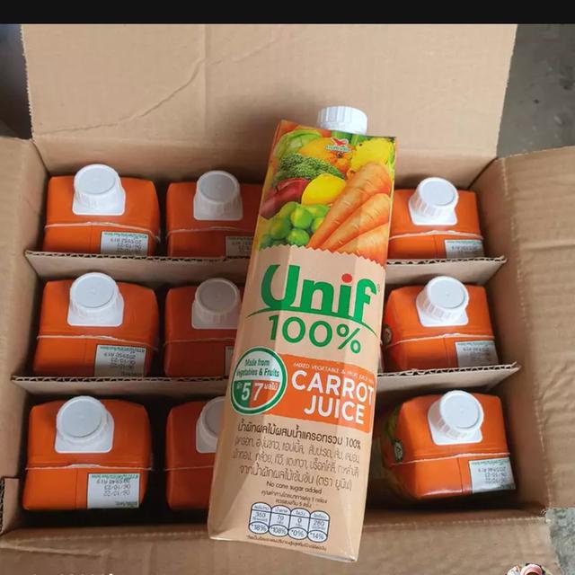 Unif 100% น้ำผักผลไม้ผสมน้ำแครอทรวม100% 1000มล.