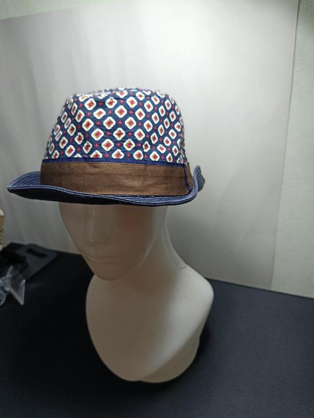 หมวก Trilby Hat ZARA MAN แท้ มือสองสภาพดี ลาย Geometric สีกรมท่า รูปที่ 5