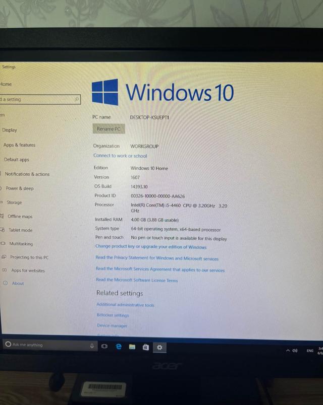 ขายคอมพิวเตอร์ Acer Windows 10 3