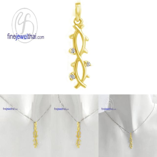 Finejewelthai จี้มินิมอล เงินแท้925 เพชรสังเคราะห์ - P1160cz00 รูปที่ 4