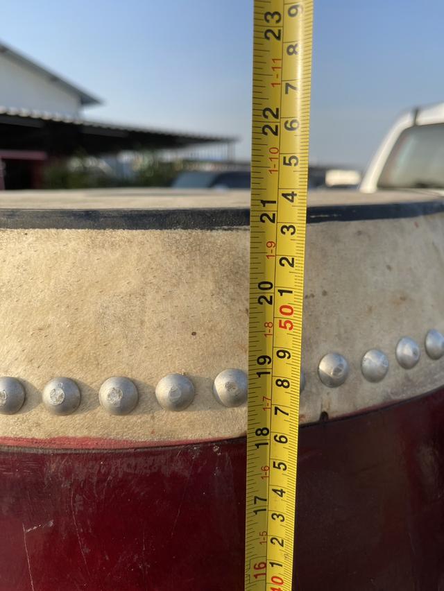 กลองทัดใบใหญ่ หน้ากว้าง18นิ้ว เดี่ยว1ใบ กลองทัดเก่า 8