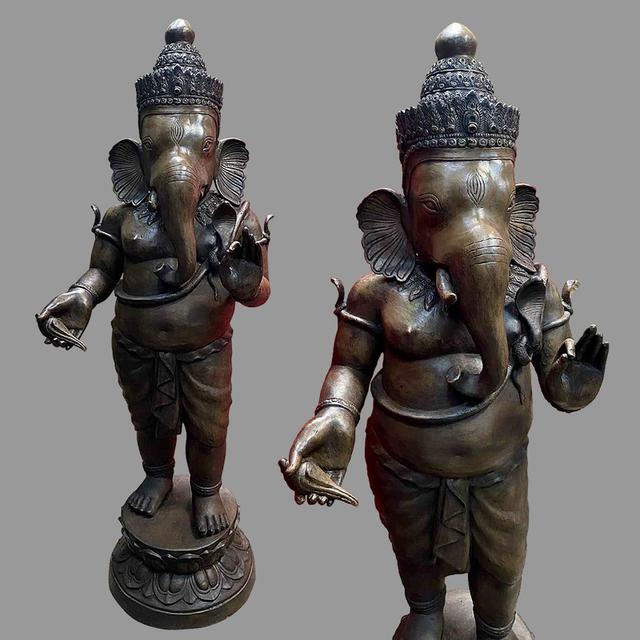 พระพิฆเนศองค์ใหญ่ สูง140ซม พระพิฆเนศทองเหลือง ปางประธานพร 6