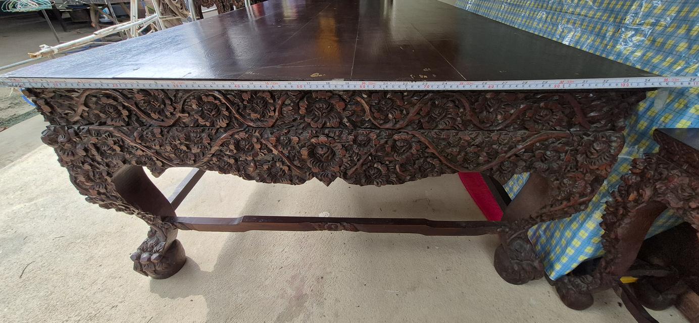 โต๊ะหมู่บูขา หมู่9 ไม้สักแกะสลัก