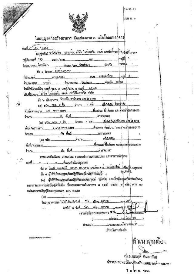 ขายโรงงานภาคตะวันออกทำเลดีติดถนน ขายที่ดินพร้อมสิ่งปลูกสร้าง ราคาขาย 60 ล้านบาท (รับนายหน้า) สนใจติดต่อ คุณน้ำหวาน กัญญ์ณณัฏฐ์ โทร. 086-0110324 6