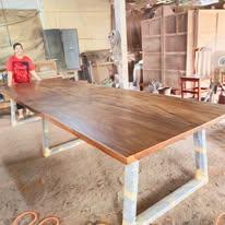 โต๊ะไม้ ไม้แผ่นเดียว  โต๊ะอาหาร 3