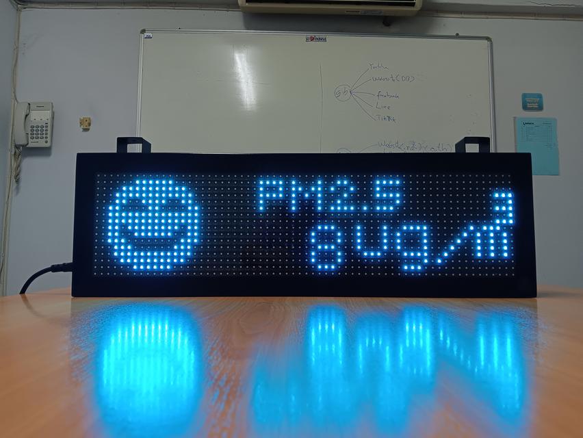 ป้าย PM 2.5 วัดค่าฝุ่นขนาดเล็ก รุ่น 604AX แสดงค่า pm สลับกับ เวลา และอุณหภูมิ สนใจ 061-813-7337 รูปย่อยที่ 3