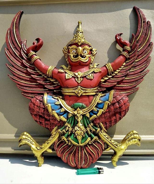 พญาครุฑหน้าดุ ขนาด65ซม ครุฑสุบรรณ แขวนผนัง 7
