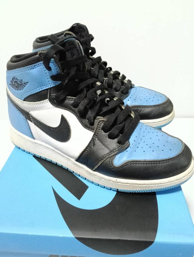 Nike Air Jordan 1 High OG GS UNC Toe แท้ EU39 (24.5cm) มีกล่อง ลูกเท้าโต ปล่อยถูก