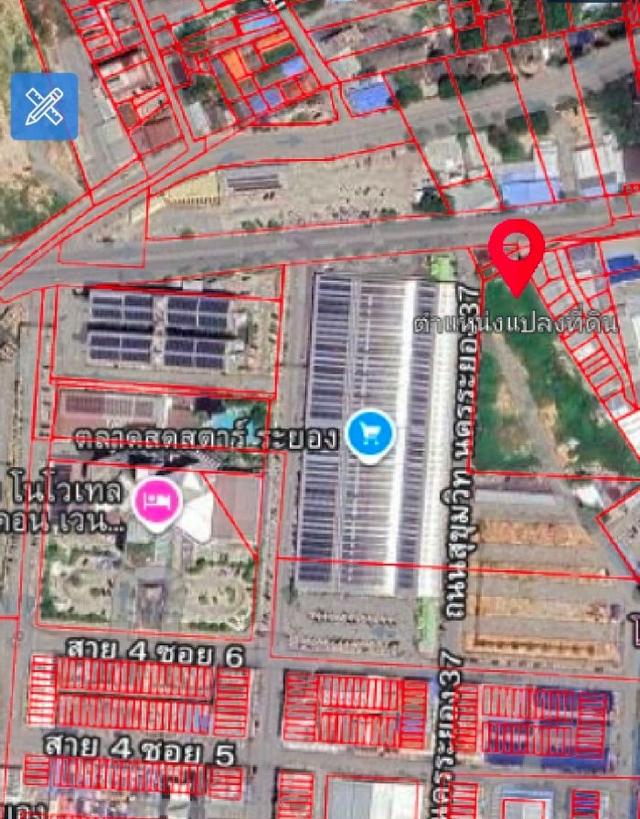 ขายที่ดินทำเลดีใกล้ตลาดสดสตาร์ ระยอง พื้นที่ 4 ไร่ 63.1 ตร.ว. 1