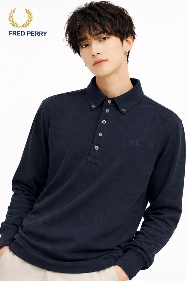 เสื้อโปโลแขนยาว Fred Perry สีดำ รูปย่อยที่ 2