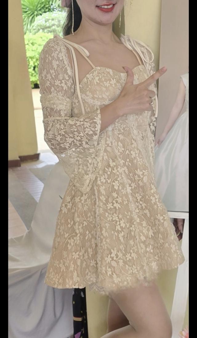 ชุดเดรสลูกไม้ออกงาน ราคา 400 บาทรวมค่าส่งแล้ว รูปที่ 3