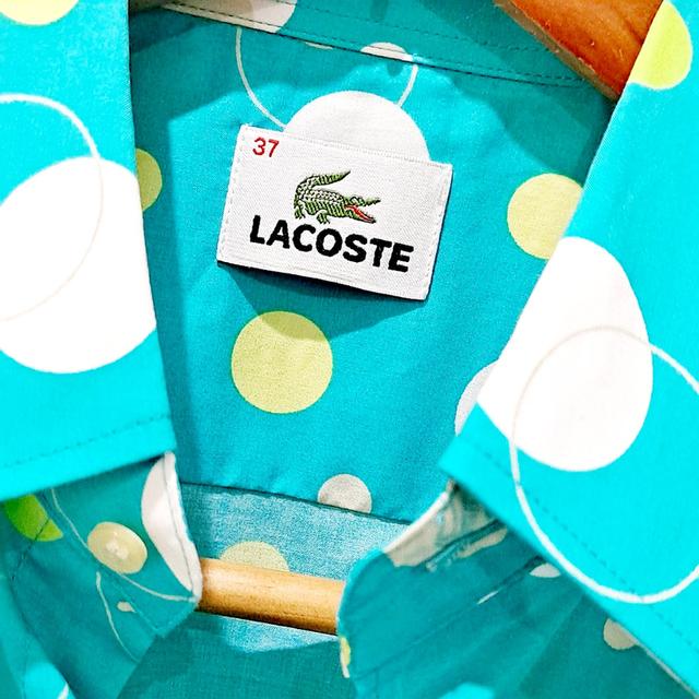 LACOSTE แท้ เสื้อเชิ้ตพิมพ์ลาย SIZE S สภาพเหมือนใหม่ ไม่มีตำหนิ 4