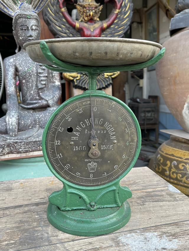 กิโลโบราณ ขนาดชั่ง15กิโล ตาชั่งโบราณ เครื่องชั่งโบราณ ตั้งพื้น