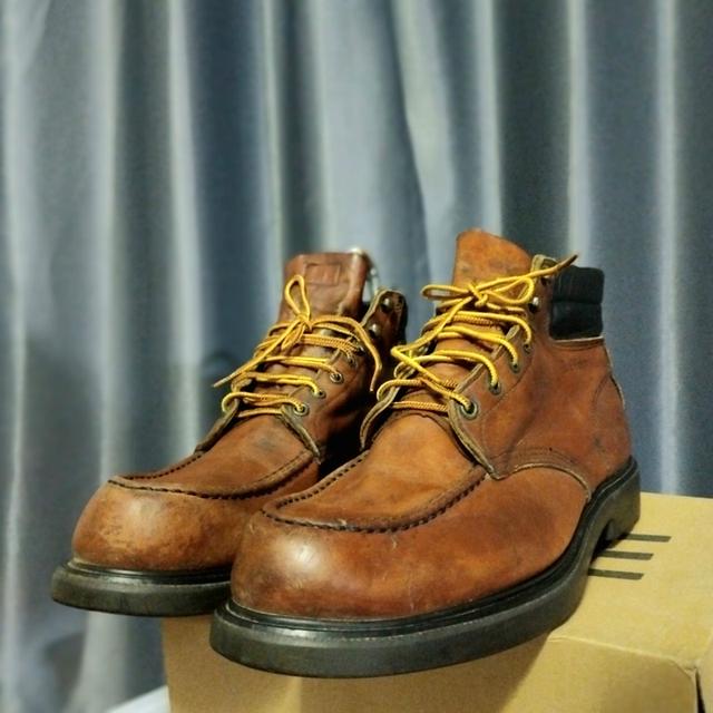 Red Wing 204 Leather SuperSole  SIZE  14B Vintage Red Wings  เป็นทรง Moc Toe