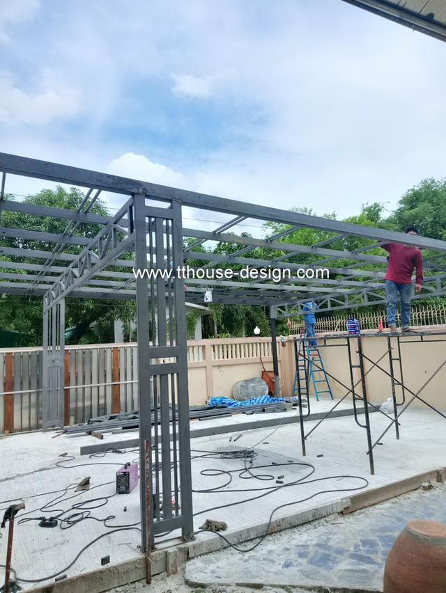 รับเหมา ต่อเติม โครงหลังคา กันสาด ต่อเติมครบวงจร line : dddesign23 รูปย่อยที่ 2