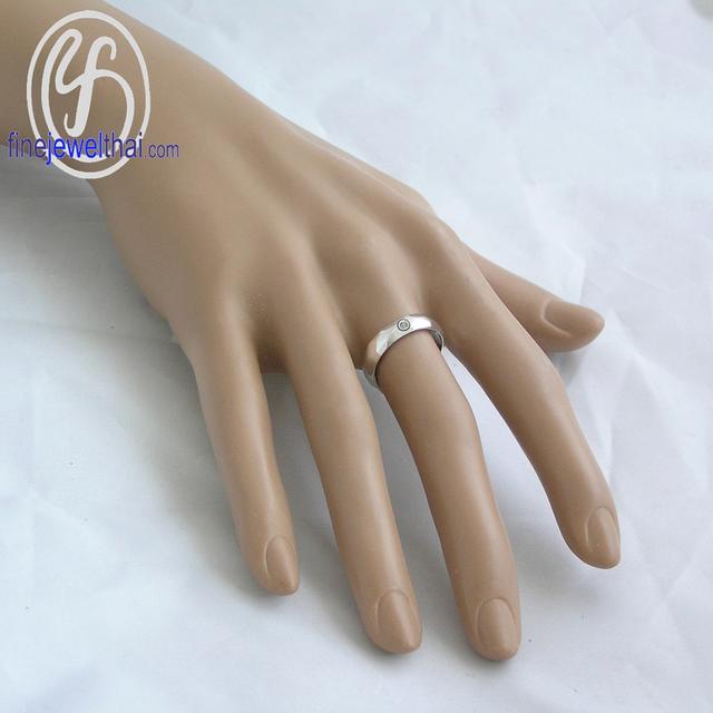FineJewelThai | แหวนคู่ เงินแท้ แหวนเพชรแท้ แหวนแต่งงาน R1296_7di รูปย่อยที่ 3