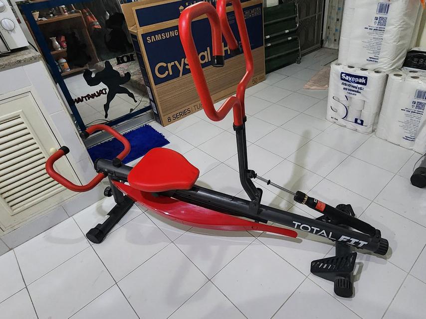 กรรเชียงบก Total fit สีแดงดำ 1