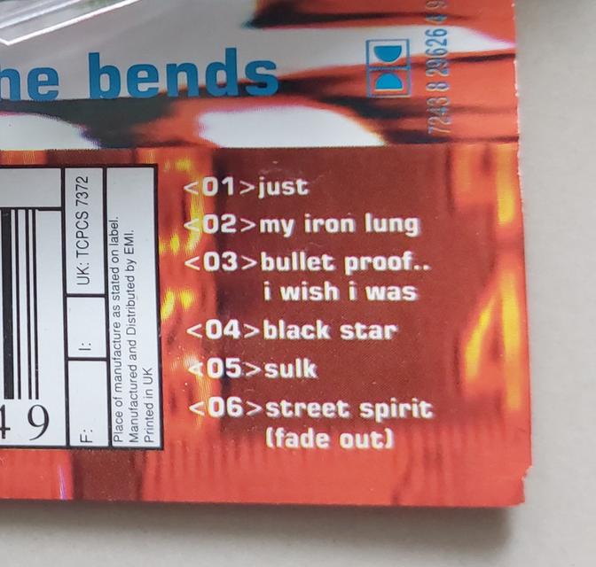 □มือ2 เทปเพลง วง RADIOHEAD□อัลบั้ม the bends (ลิขสิทธิ์แท้)(แนว rock) 7