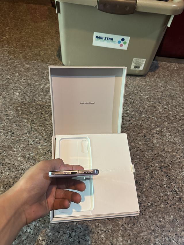 ขายๆๆๆถูกOPPO Find N2Flip 256กิ๊กสีPurpleมีกล่องสภาพสวยการใช้งานดีเยี่ยมทุกๆฟังชั่นเครื่องรีสโตได้ตลอดไม่มีติดแอคเค้าใดๆคับ ( จอสวยกริปไม่มีเบรินไม่มี รูปที่ 4