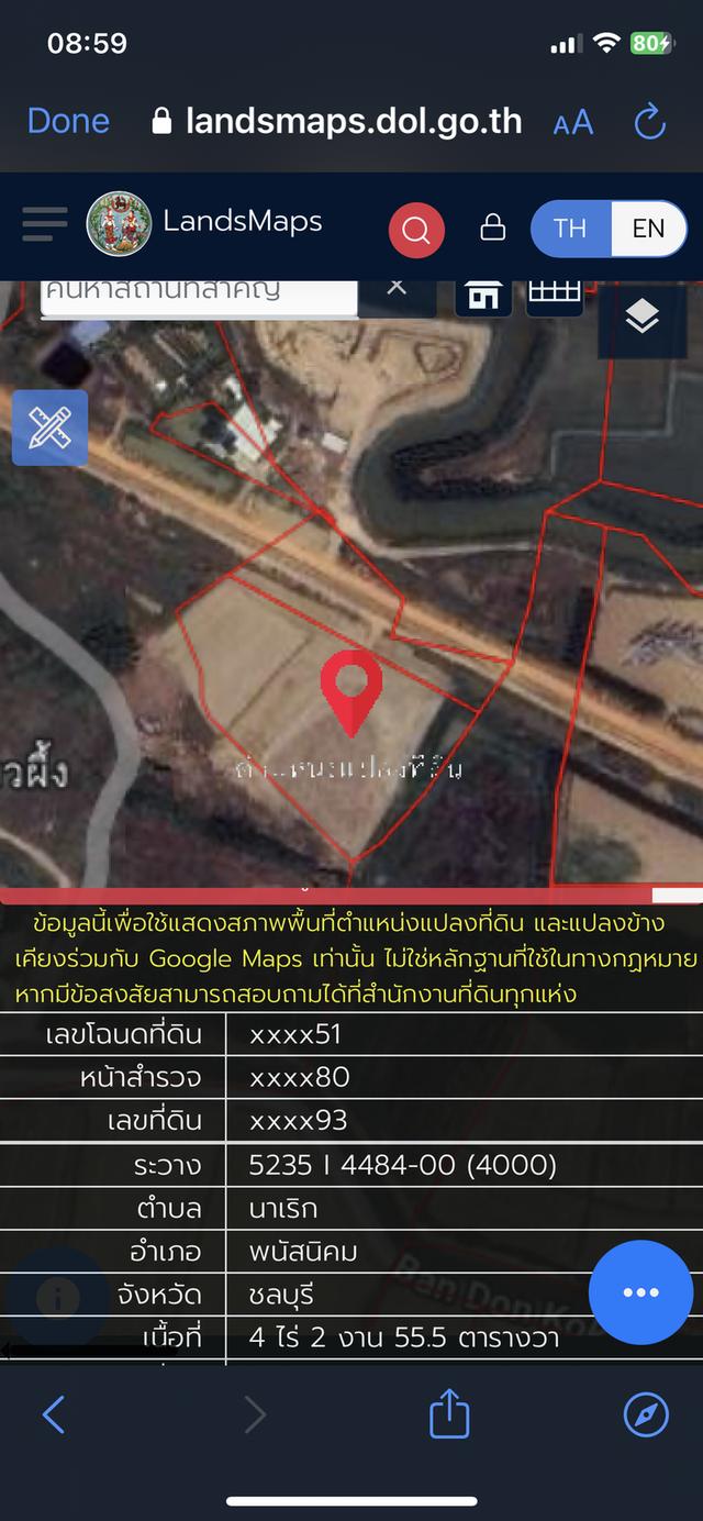 ที่ดินเปล่า 4 ไร่ 2 งาน 55 ตารางวา ต.นาเริก อ.พนัสนิคม จ.ชลบุรี 6