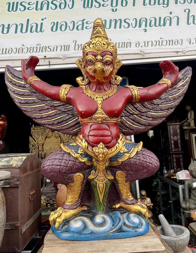 พญาครุฑตั้งโต๊ะใหญ่ ขนาด85ซม ครุฑตั้งโต๊ะบูชา