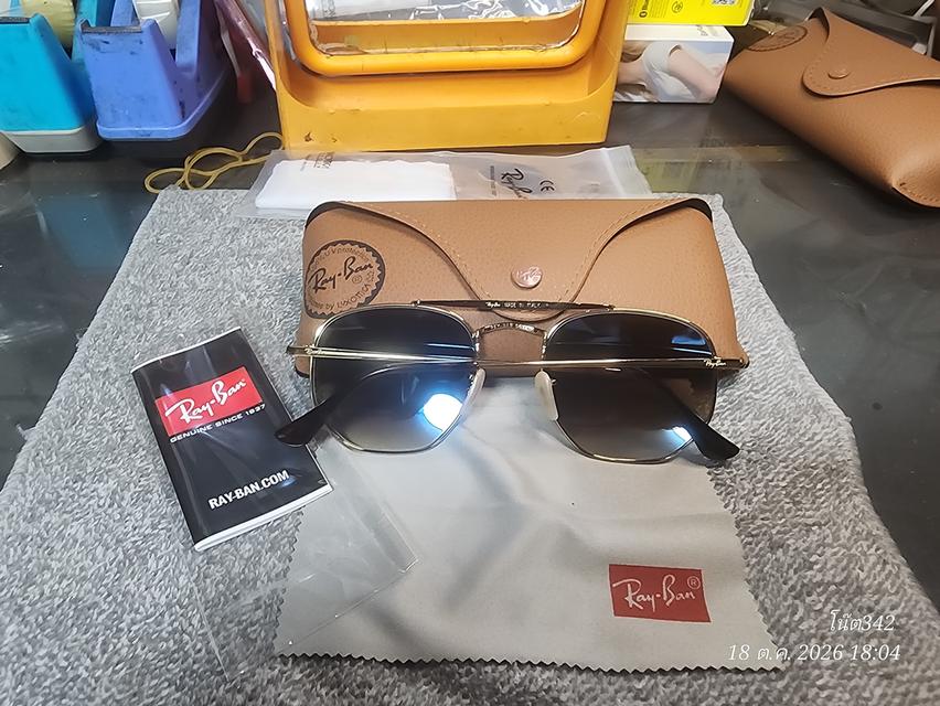 RayBan แท้สภาพใหม่ มีแว่น มีbook มีผ้าเช็ดแว่น กับซองใส่แว่น รับประกันของแท้ทุกอัน ดู2รูปสุดท้ายได้ครับเป็นเครื่องการันตี รูปที่ 8