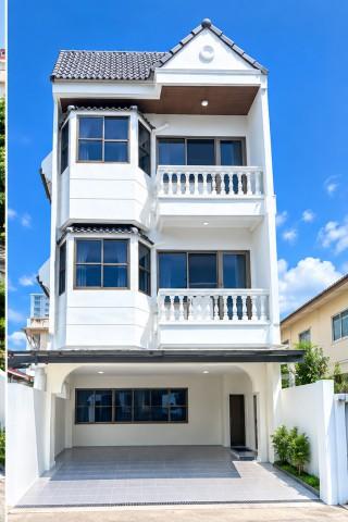 รร.นนทบุรีคริสเตียนวิทยา 600 ม.25 ตร.ว.แยกอตก.300 ม.นนทบุรี ทาวน์เฮ้าส์ 3ชั้นหลังมุม 4นอน 3น้ำ 280ตร.ม.รีโนเวทใหม่ทั้งหล