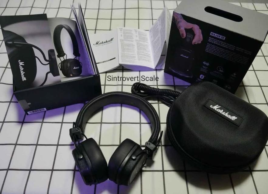 หูฟัง Marshall major iv Bluetooth 🎧 สีดำ มีกล่อง✨ของอยู่กรุงเทพนัดรับได้ หรือส่งแมสได้ สภาพนางฟ้า💯 รูปที่ 4