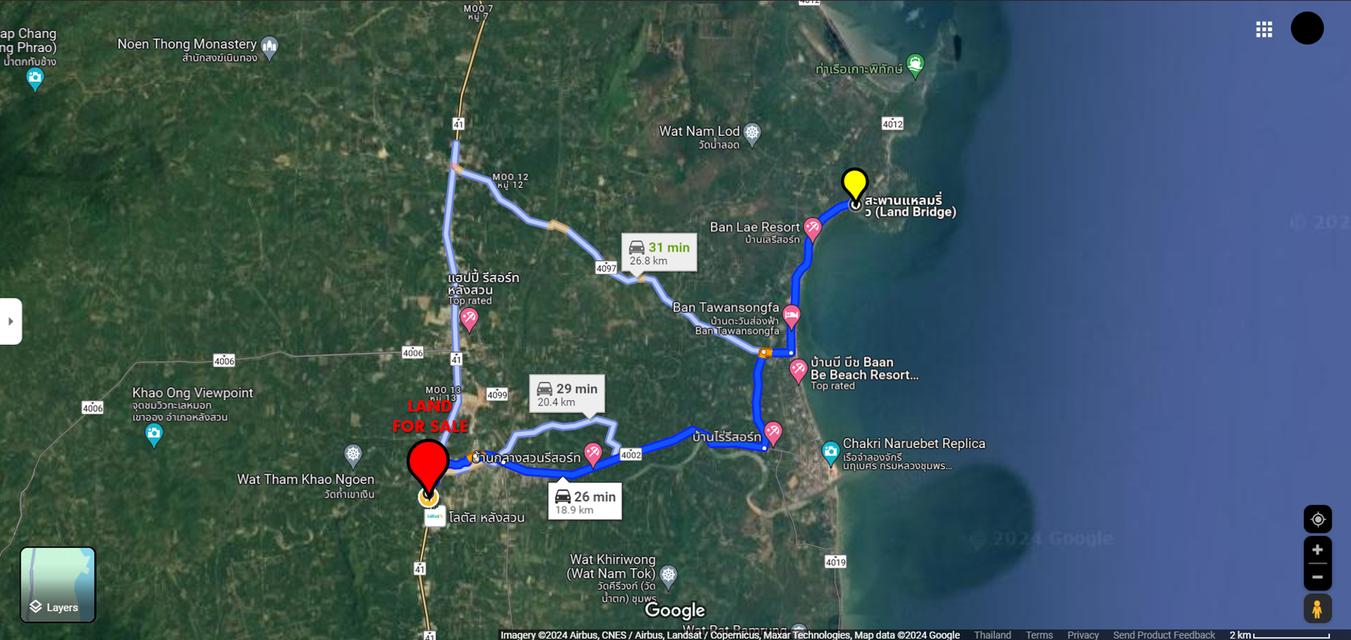 [ขายที่ดิน] ใกล้โครงการแลนด์บริดจ์ อ.หลังสวน จ.ชุมพร รูปย่อยที่ 5