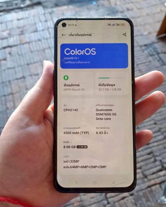 ปล่อยต่อโทรศัพท์ Oppo Reno 5 มือสอง 2