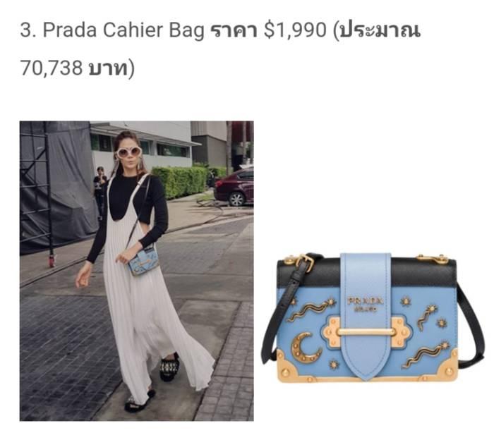 กระเป๋า PRADA Saffiano Shoulder Bag Saffiano leather Blue Gold Auth ar12338A Golden