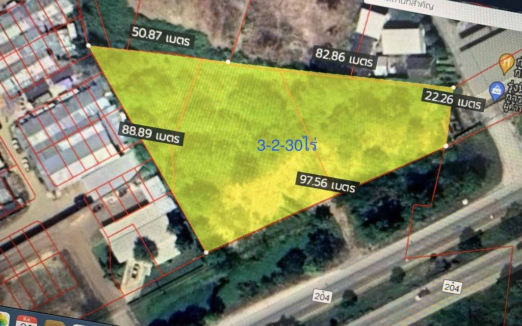 ที่ดินติดถนนเลี่ยงเมืองนครราชสีมา(204)เนื้อที่ 3.5ไร่หน้ากว้าง95เมตร (แบ่งได้) ที่ดินถมแล้วติดโครงการหมู่บ้านมัณฑนา 4