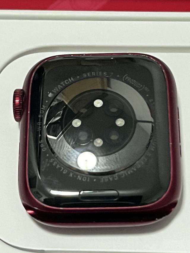 Apple Watch Series 7 41 mm Red Aluminum Case Red Sport Band GPS 10