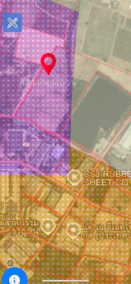 ขายที่ดินสีม่วงบ้านบึงหลังนิคมเจริญศิลป์ธานี ✅บนเนื่อที่ 49 ไร่ ????ผังม่วงลาย 5