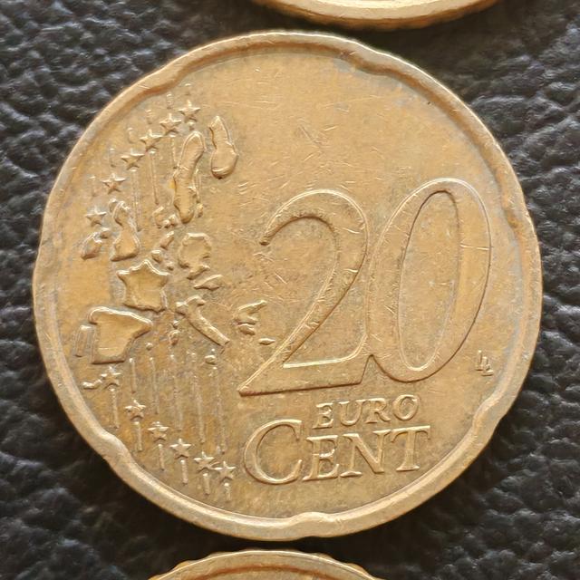 เหรียญ​ Euro อิตาลี ปี2002, 1 ยูโร, 50,20,10เซนต์​ปีเดียวทั้งหมด รูปที่ 9