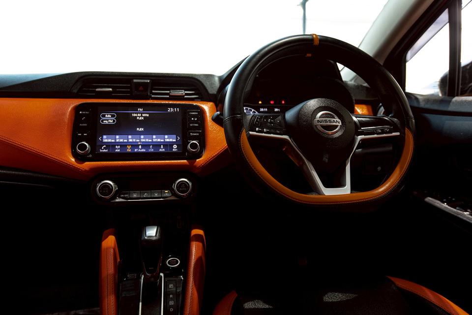 NISSAN ALMERA 1.0 VL Turbo ปี 2021 สีส้ม ตัวท๊อป 16