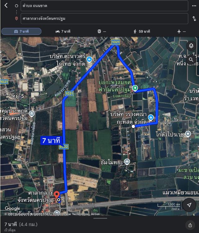 ที่ดินนครปฐม 2 แปลงรวม 23 ไร่ ตำบลถนนขาด ห่างจากศาลากลางจังหวัดนครปฐม 4.4 กม. ห่างจากเซ็นทรัลนครปฐม 7.2 กม. 5