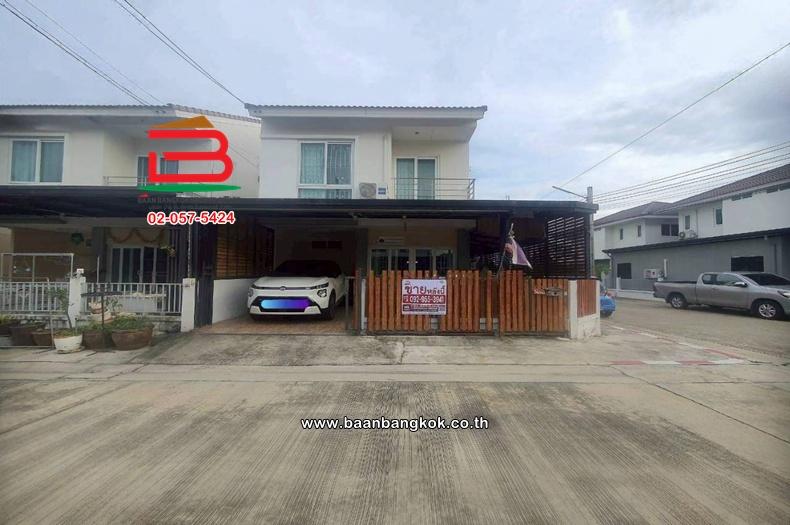 ทาวน์โฮม 2 ชั้น หลังมุม เนื้อที่ 30.2 ตร.ว. โครงการ ประภาทรัพย์ รามอินทรา-หทัยราษฎร์ (ซอยหทัยราษฎร์ 39) ถนนหทัยราษฎร์ แขวงสามวาตะวันตก เขตคลองสามวา 1
