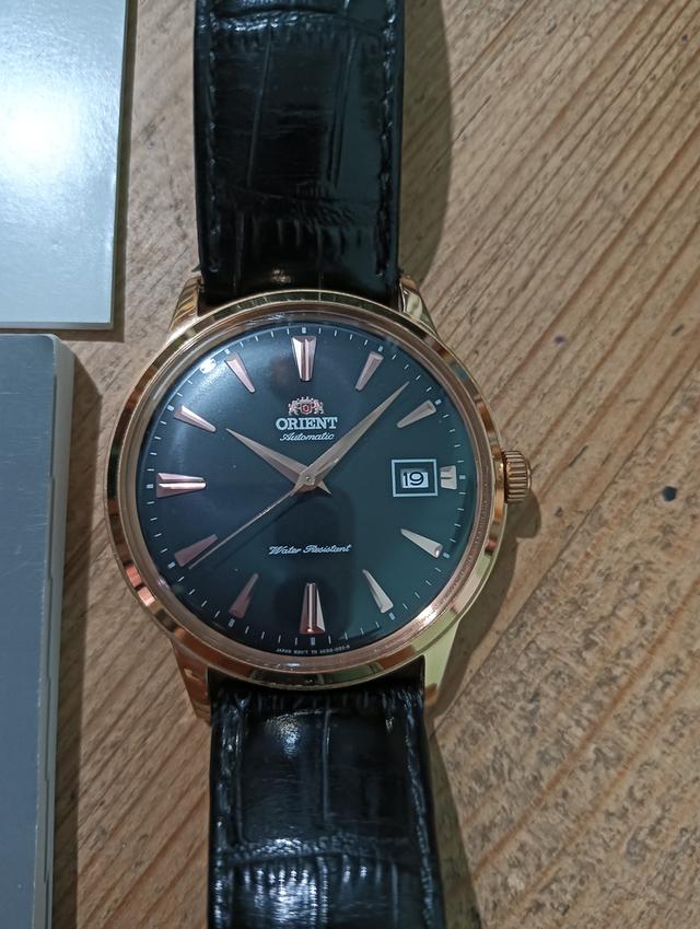 นาฬิกา oriant เรือนทอง หน้าปัดดำ