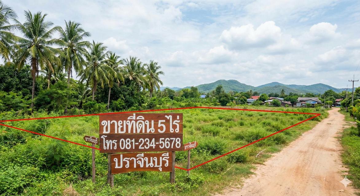 ที่ดินปราจีนบุรีไม่โดนน้ำท่วม 1