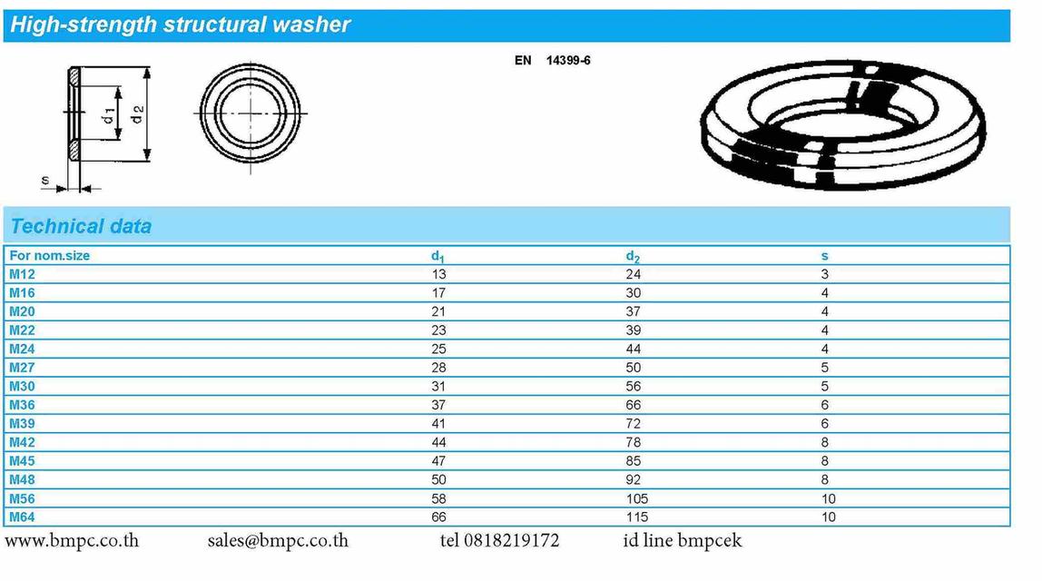 Peiner,High strength structural washer, HV washer , bolt 10.9 HV,  nut 10HV, Schnorr, Amecoil  4
